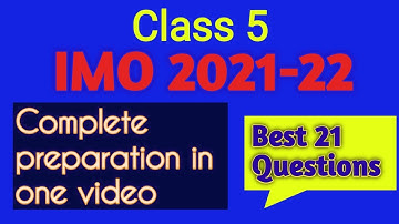 IMO Class 5 | IMO 2021-22 | Important questions of IMO Class 5 | IMO previous year papers |  sof imo