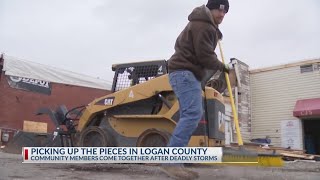 Small Logan County community playing a big role in tornado cleanup