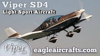 Viper SD4, Tomark Viper SD 4, all metal, low wing, side by side seating, light sport aircraft.