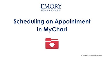 Scheduling an Appointment in MyChart