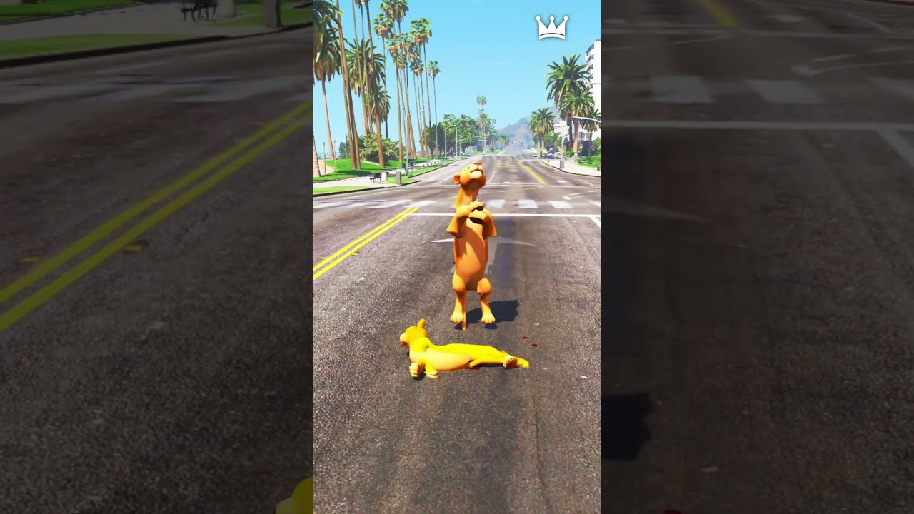 GTA V MOM SAVING BABY FROM LIONESS Shorts