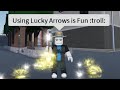 Yba using 50 lucky arrows for the new update