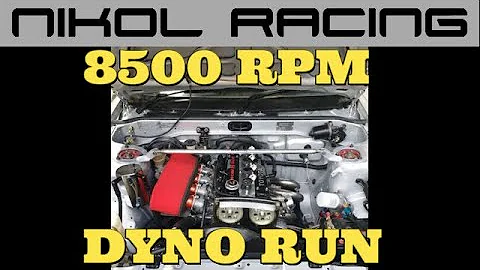 4age 16v Quad Throttlebody High Compression Dyno Run : 8500RPM ITBS