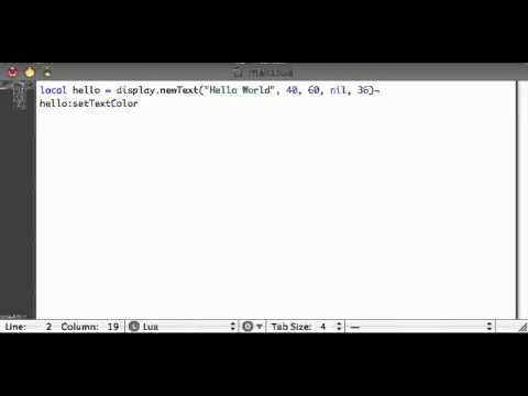 Corona TextMate Bundle Demo