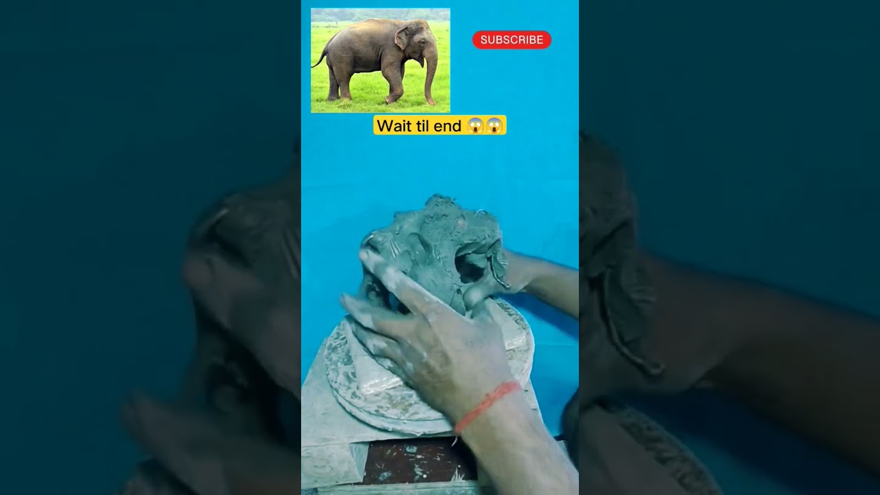 clay art elephant 