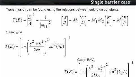 Nanoelectronic Modeling Lecture 10: Open 1D Systems - Transmission through 1 Barrier - Part 1/2