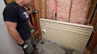 How to Install Tile Redi Shower Pan --- Moving Drain Pipe in Concrete Foundation by TileCoach 41,851 views 4 months ago 25 minutes