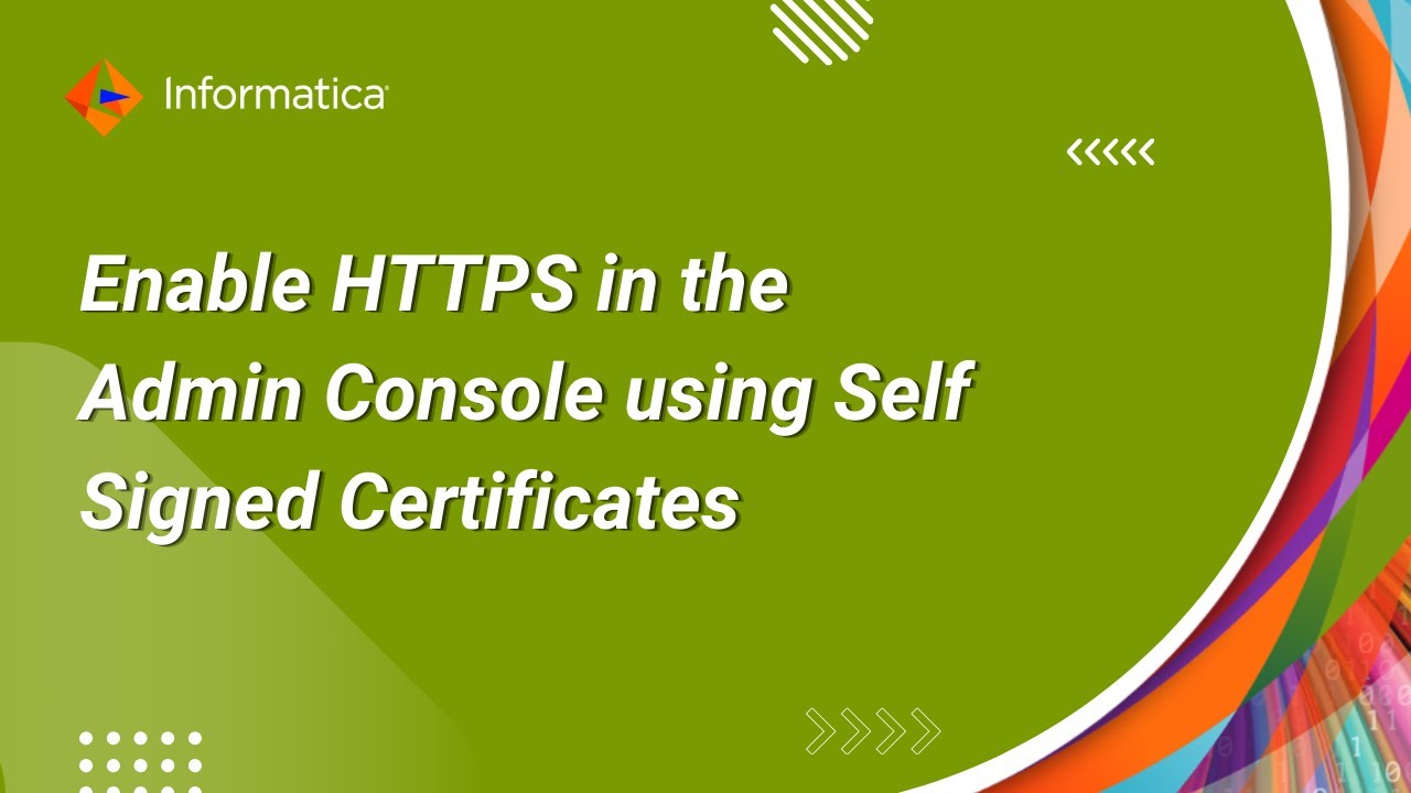 How to Enable HTTPS in the Admin Console using Self Signed Certificates ...