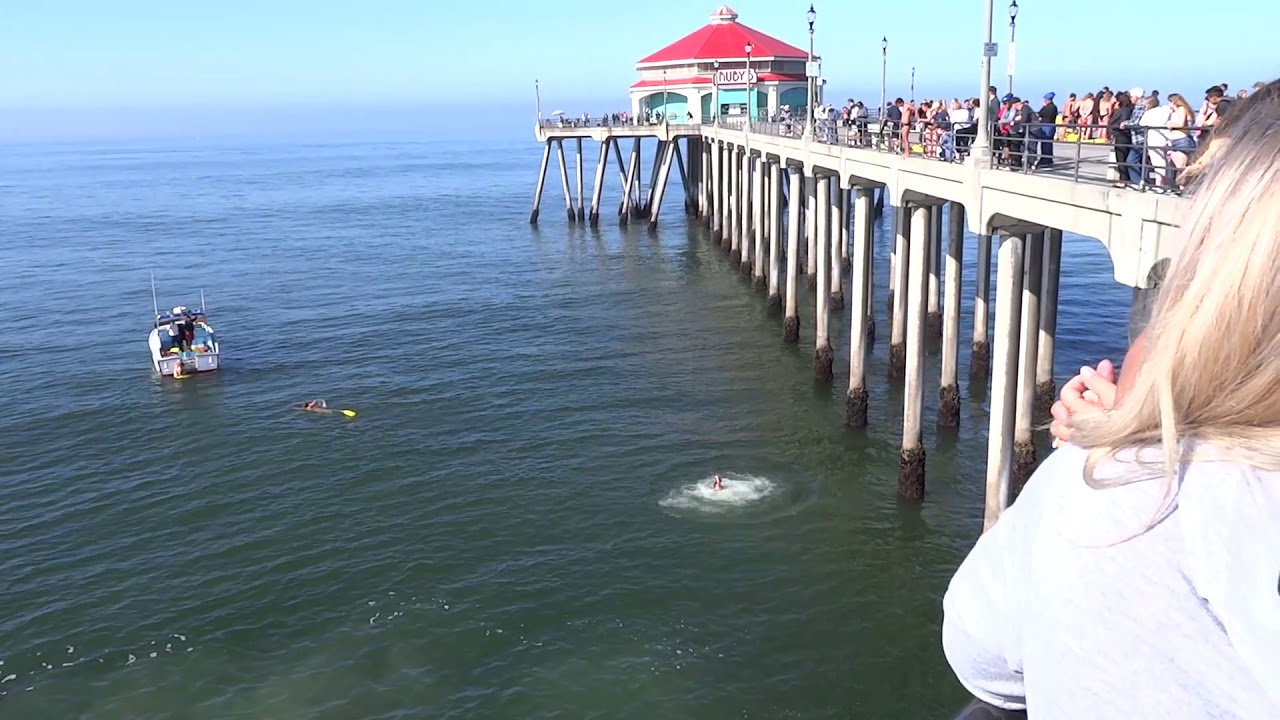 Huntington Beach, CA, Pier Jumping, 4/22/2018 Part 12 (1080p) YouTube