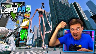 GIANT Siren Head attacked Liberty City! (LSPDFR GTA 5 Police Mod) #GTA5LSPDFR