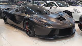 Sports Performance Matte black Ferrari LaFerrari walk around review - English