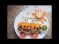 almuerzo para niños carro