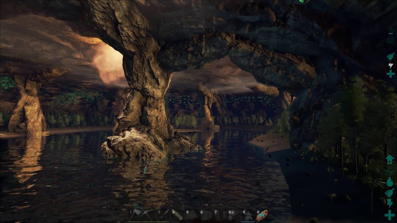 Ark The Center Map Underground World Enterance Youtube