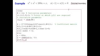 Solving Differential Equations using Chebyshev Differentiation Matrix (Matlab Part 1 )