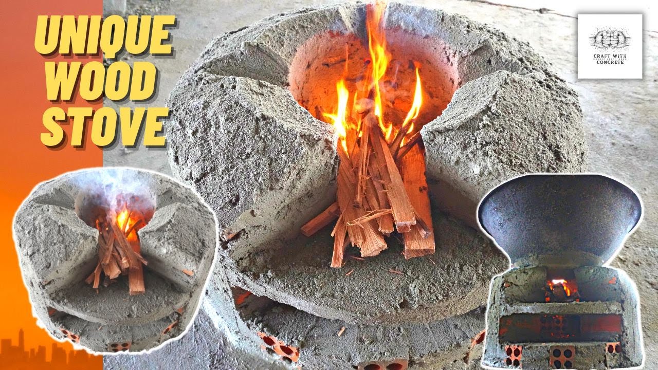 DIY Beautiful and Unique Outdoor Wood Stove Outdoor Wood Stove from