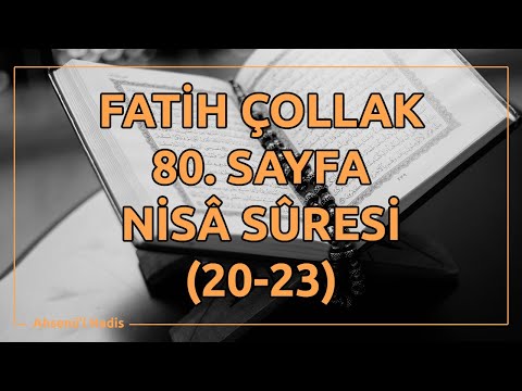 Fatih Çollak 80 Sayfa Nisâ Suresi 20 23