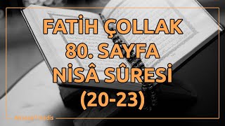 Fatih Çollak - 80.Sayfa - Nisâ Suresi (20 - 23)