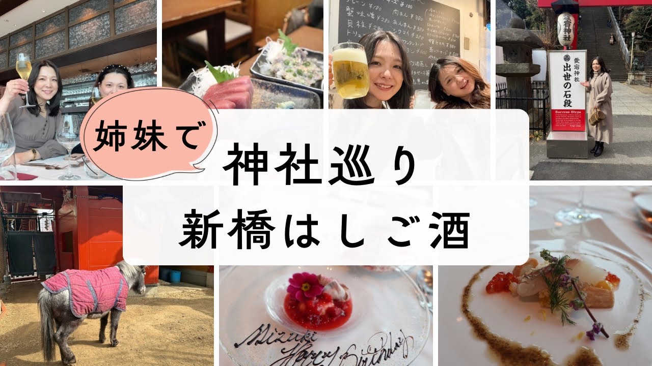 【神社巡り＆新橋グルメ】姉妹で昼飲み＆はしご酒！妹のバースデーランチ！