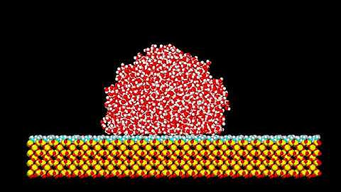 Molecular Dynamics Simulation of Water on Methylated Quartz