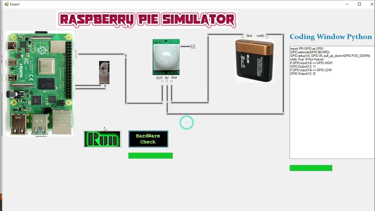 Simulation of PIR sensor with raspberry Pi | Raspberry Pi simulator for ...