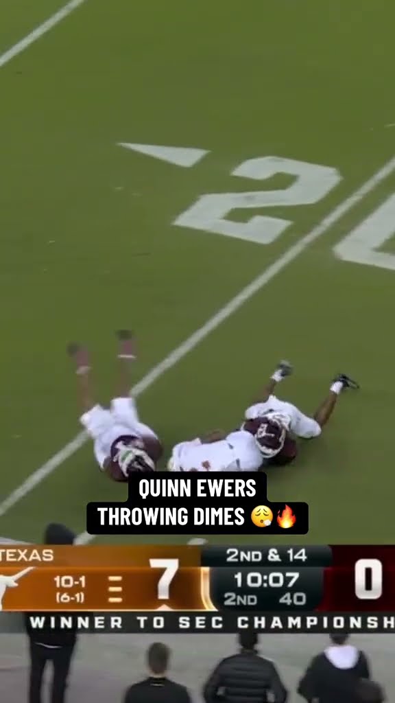 Quinn Ewers throwing dimes ?