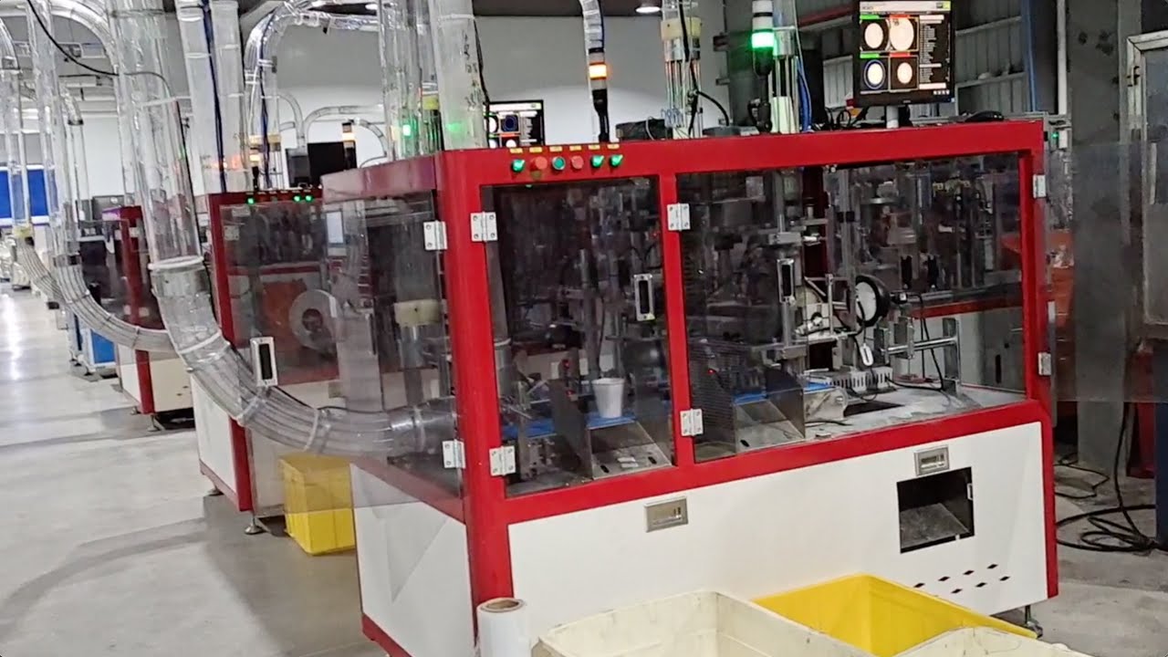 High Speed Paper Cup Inspection Machine Running in Customers' Factory ...