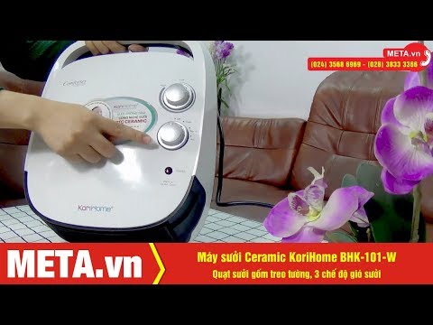 Máy sưởi gốm Ceramic KoriHome BHK-101-W treo tường, 3 mức gió sưởi