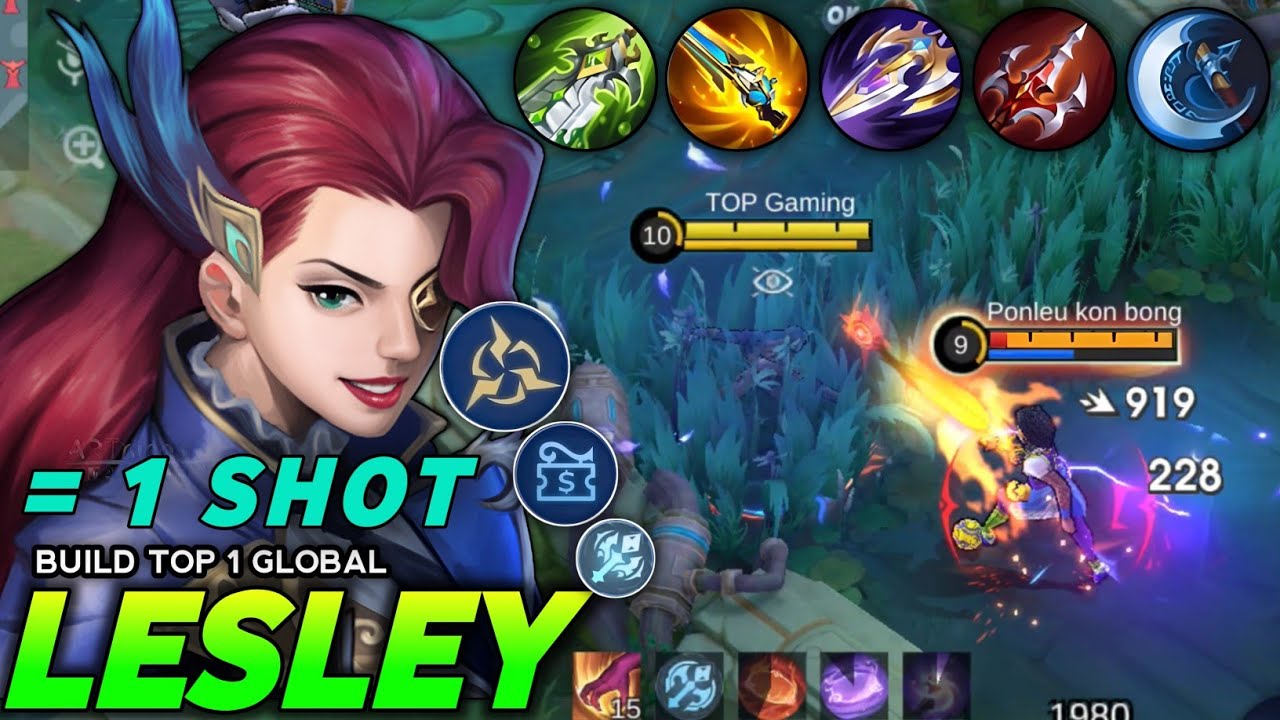 FINALLY!! NEW BEST LESLEY FULL DAMAGE BUILD FOR JUNGLE IN RANK IS HERE!!🔥 100% TOTALLY DESTROYER!!