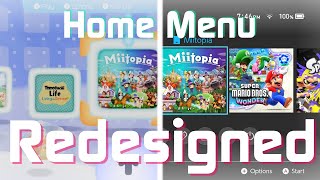 Nintendo Switch 2 Home Menu Redesign Fanmade