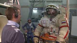 Orlan and airlock operations exercise