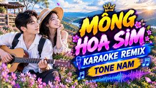 MỘNG HOA SIM Karaoke Remix Tone Nam (F# m) | Beat Chuẩn | Dễ Hát | Bass Căng 2026