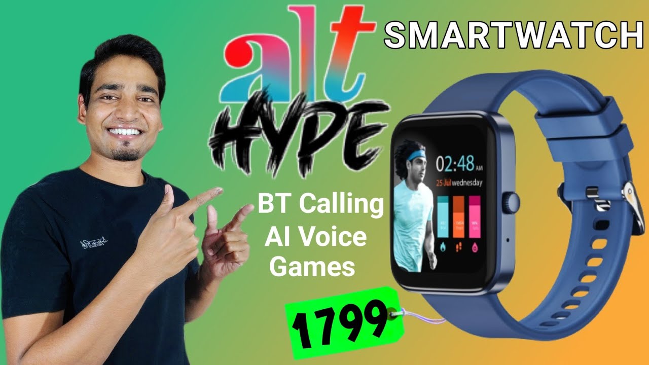 Alt Hype Smartwatch 🔥| 1.83" Display & BT Calling | AI Voice + Games | alt hype smartwatch