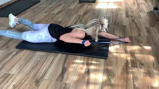 Banded Lying Lat Pull Downs