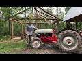 #85 DIY Log Framed Woodshed Finale