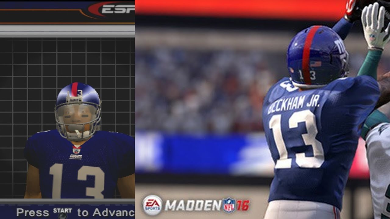 ESPN NFL 2K5 Odell Beckham jr With Madden 16 ratings