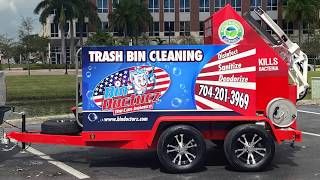 Trailer Mounted Trash Can Cleaners || Sparkling Bins