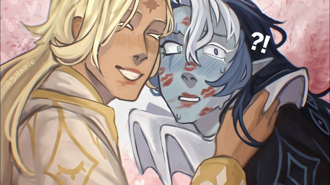 ShadowVanilla Handsome when smile😔?,Cookie run kingdom🍪Shadow milk X Pure Vanilla fluff Comic dub