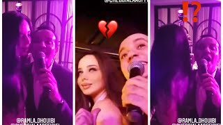 رملة تغطي وجها امام الكاميرا و تشطح مع علاء بالسيف بعد اعلان طلاقهم Ala Chebbi Et Ramla Dhouibi