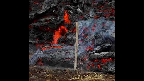 Amazing footage of lava flowing at Iceland