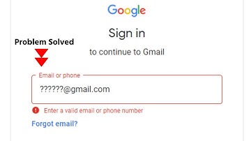 Fix Enter a valid email or phone number Problem Solved in Google Account