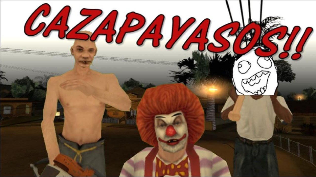 El tio gilipollas y CJ junior son cazapayasos - GTA San Andreas Loquendo