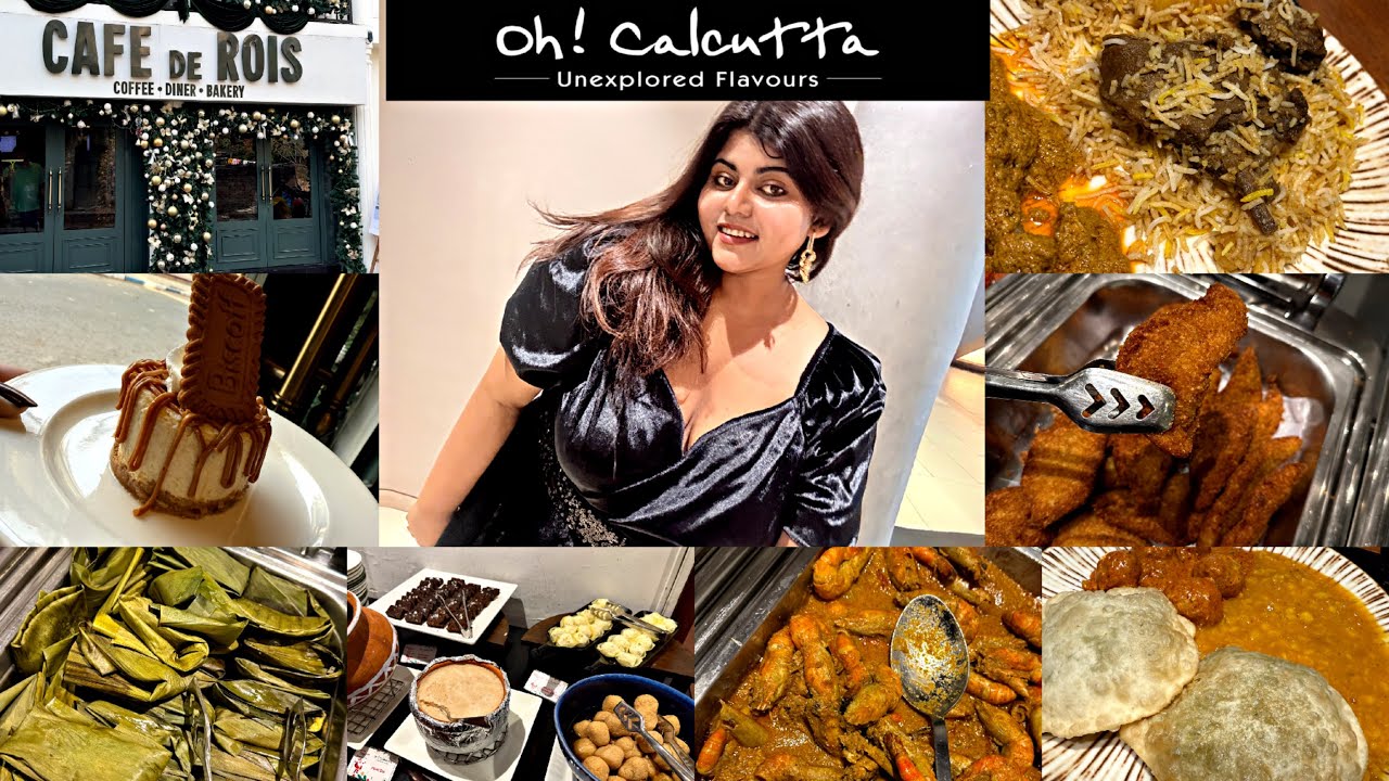 Oh Calcutta Buffet With Mutton Biryani,Bhetki ,Chingri 😍| Best Bengali Buffet Kolkata | Cafe De Rois