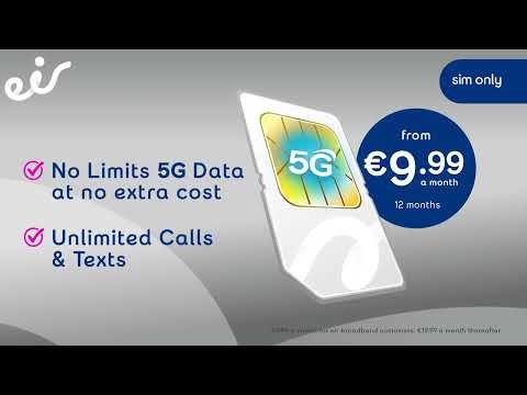 eir SIM Only now with No Limits 5G Data