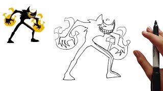 How To Draw FNF MOD Character - Nightmare Sans Easy Step by Step 