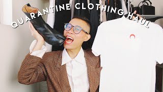 Quarantine Clothing Haul - Unboxing Maison Margiela Tabi Boots, Marine Serre | SSENSE & THRIFTED