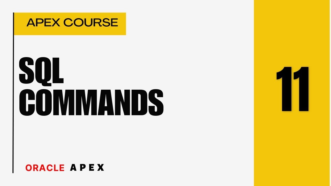APEX 11: What is SQL Commands in Oracle Apex SQL Workshop, SQL Commands ...