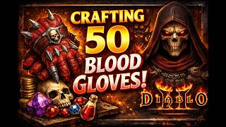 Crafting 50 Blood Gloves in Diablo 2 – Finally A Good Crafting Session? #diablo2 #diablo #crafting