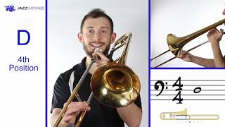 Beginner Jazz Trombone: Lesson #3  First Five Notes in Bb Major Scale