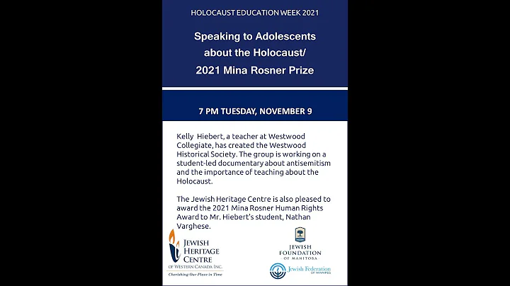 Speaking to Adolescents about the Holocaust/ Mina ...