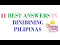 Top 11 best answers in binibining pilipinas